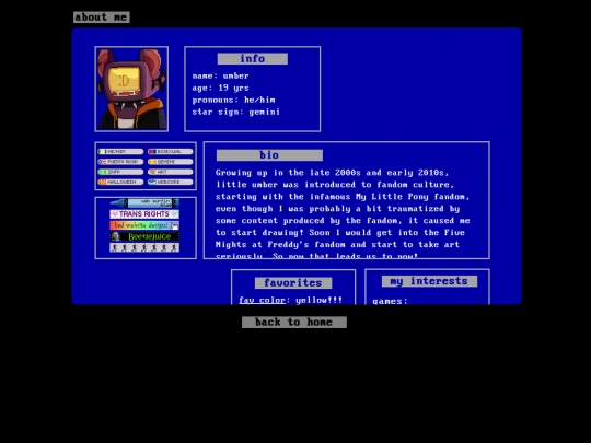 aboutme screenshot