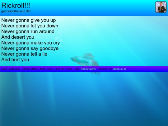 rickroll screenshot