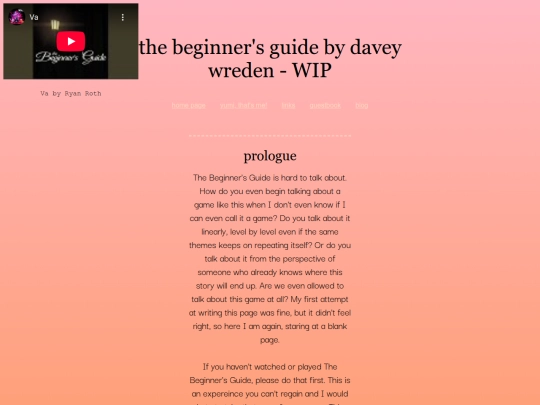 thebeginnersguide screenshot