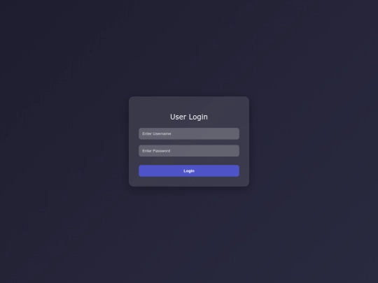 login screenshot