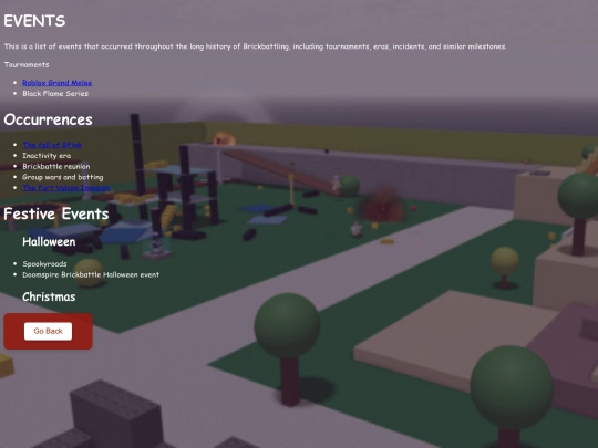 Events screenshot
