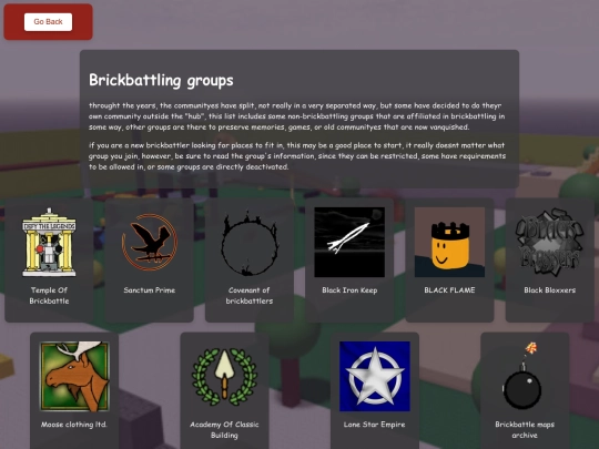 Groups screenshot