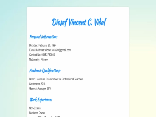 index screenshot