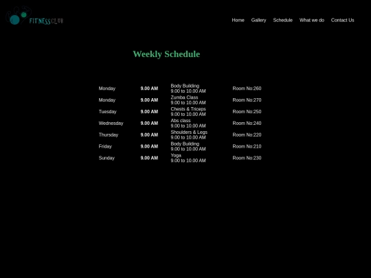 weekschedule screenshot