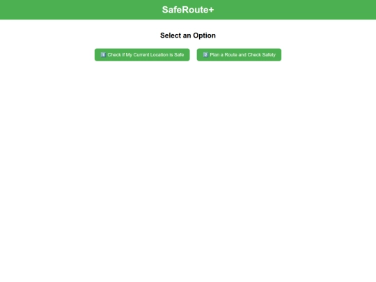 SafeRoute+ screenshot