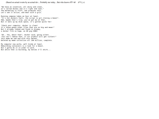 poetry/Docker and Disk Space screenshot