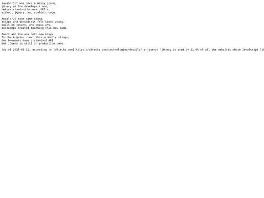 poetry/jQuery screenshot