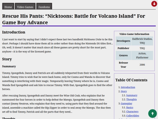 games/licensed/nick/nickunite/bfvi/gba screenshot