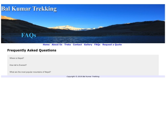 Faqs screenshot