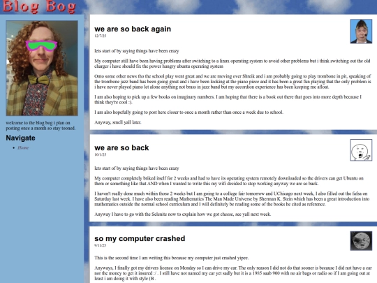Blog screenshot