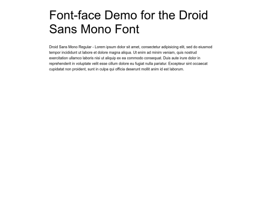 misc/dist/css/font/DroidSansMono/demo screenshot