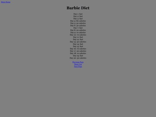 diets/barbie screenshot