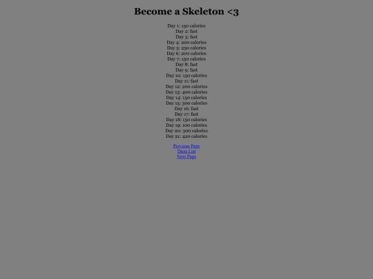 diets/becomeaskeleton screenshot