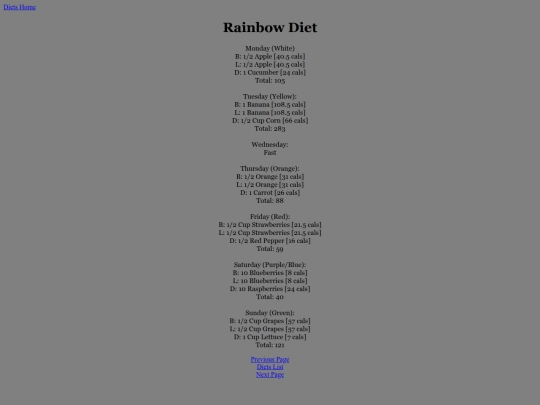 diets/rainbow screenshot