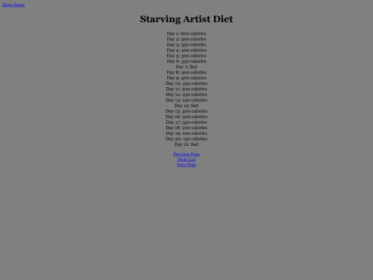 diets/starvingartist screenshot