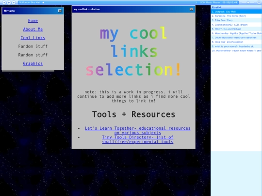 links screenshot