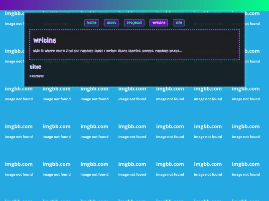 writing screenshot