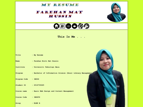 aboutme screenshot