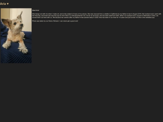 aria screenshot