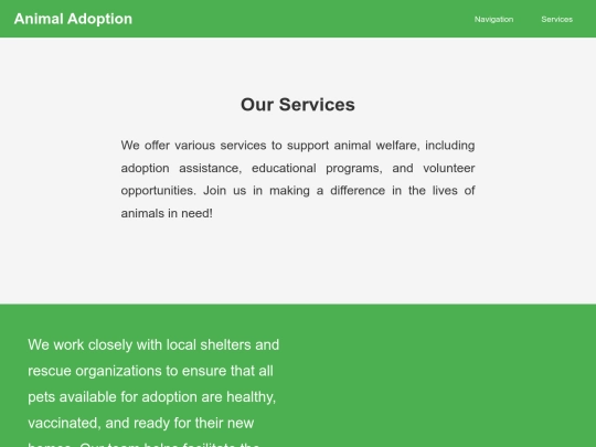services screenshot