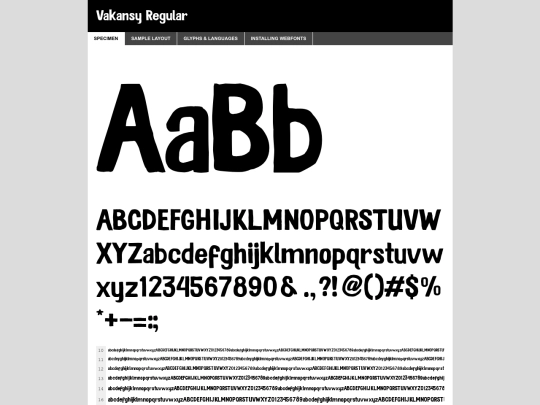 fonts/webfontkit-Vakansy/vakansy-demo screenshot