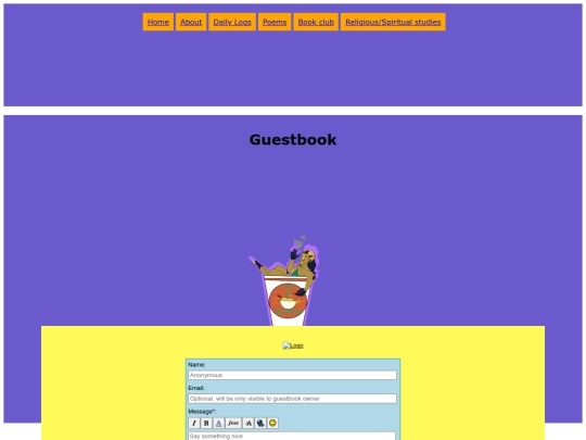 Guestbook screenshot