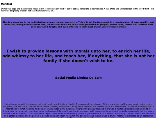 Manifest screenshot