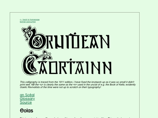 scéaltaí/bruidhean-chaorthainn screenshot