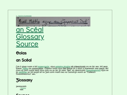 scéaltaí/template screenshot