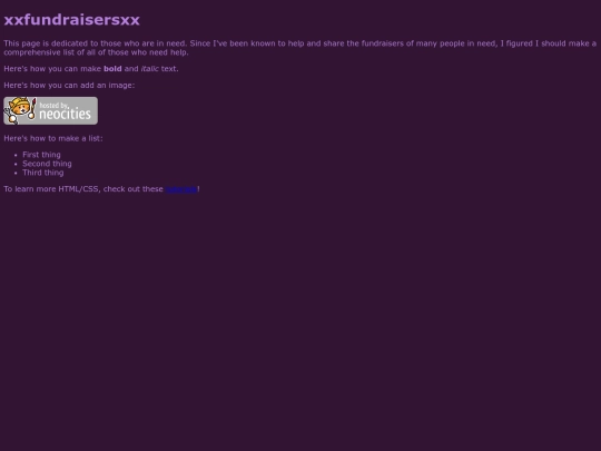 fundraisers screenshot