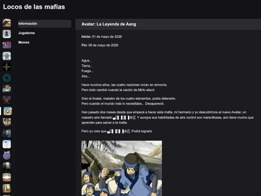mafia/archive/avatar/info screenshot