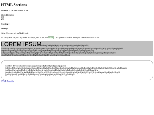 sections screenshot