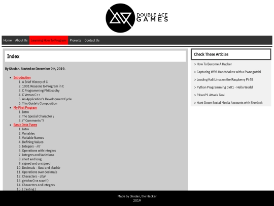 programming/cprog_index screenshot