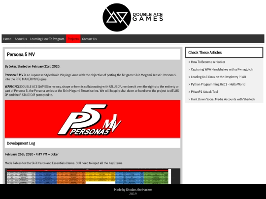projects/persona5_mv screenshot