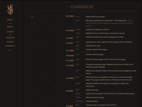 changelog screenshot
