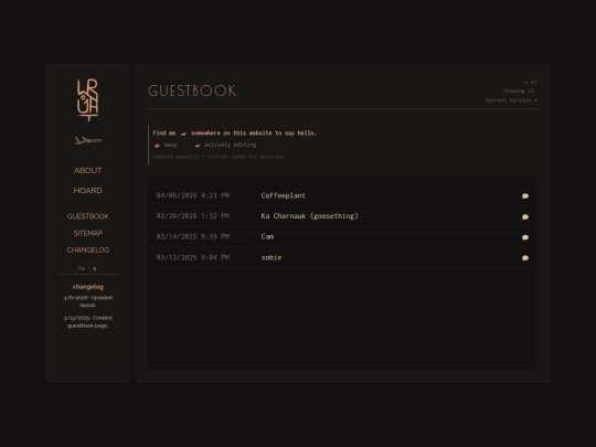 guestbook-v2 screenshot