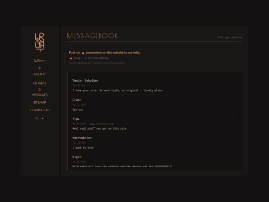 guestbook screenshot