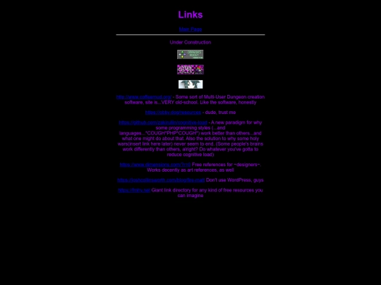 links screenshot