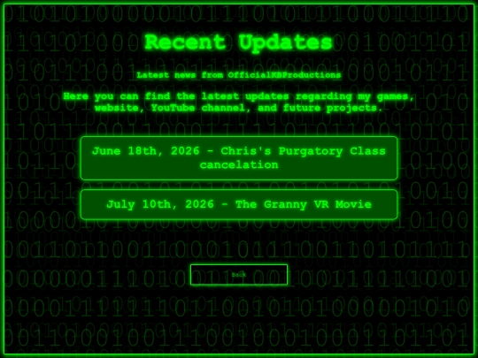 pages/recentupdates screenshot