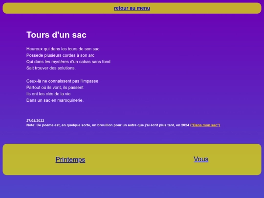 contenu/Tours d'un sac screenshot