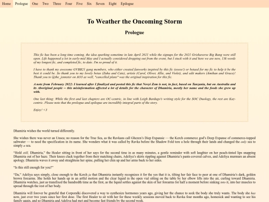 fanfic/twos_prologue screenshot