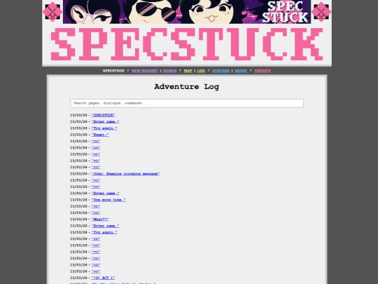 log screenshot