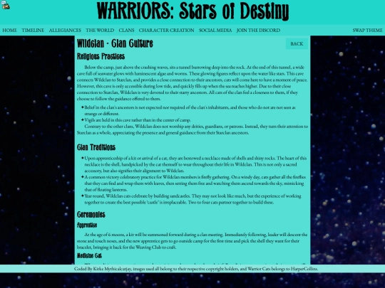 clans/wildclan/clanculture screenshot