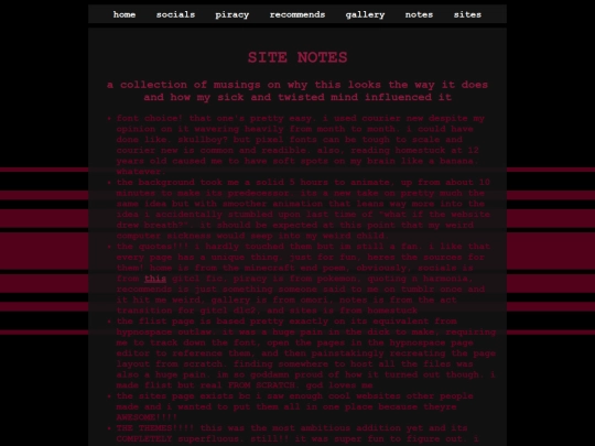 notes screenshot