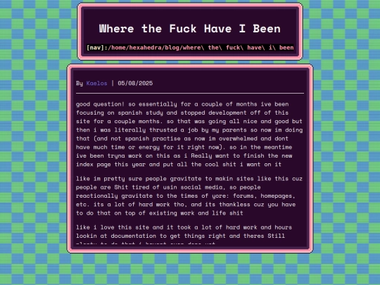 blog/2025/05-08 Where the Fuck Have I Been screenshot