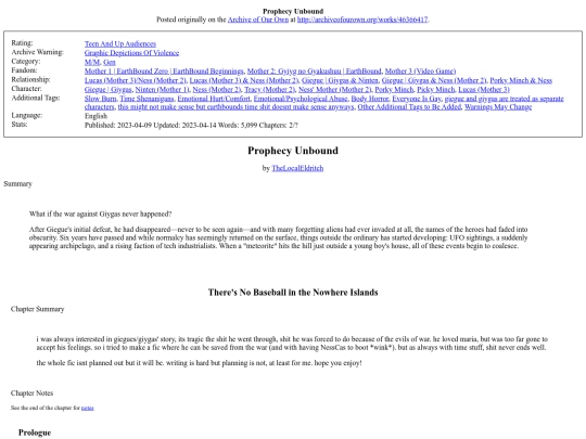 writings/Prophecy Unbound screenshot