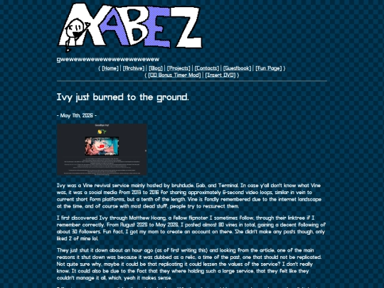 blog/ivy screenshot