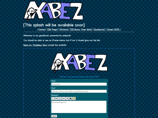 guestbook screenshot