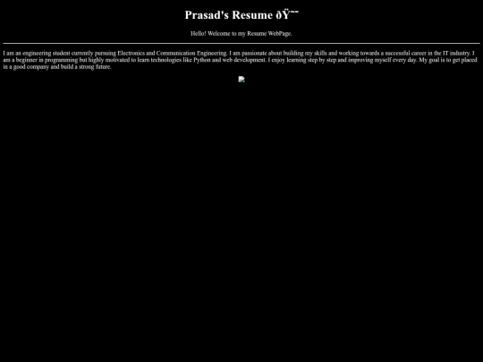 resume screenshot
