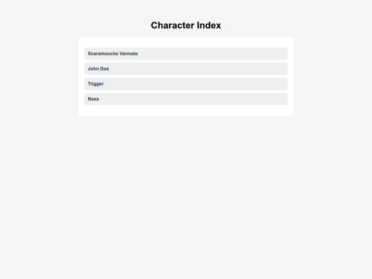 index screenshot